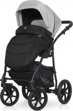 Детская коляска 2 в 1 Expander Elite 03 Silver (черная ткань – св.серая ткань)
